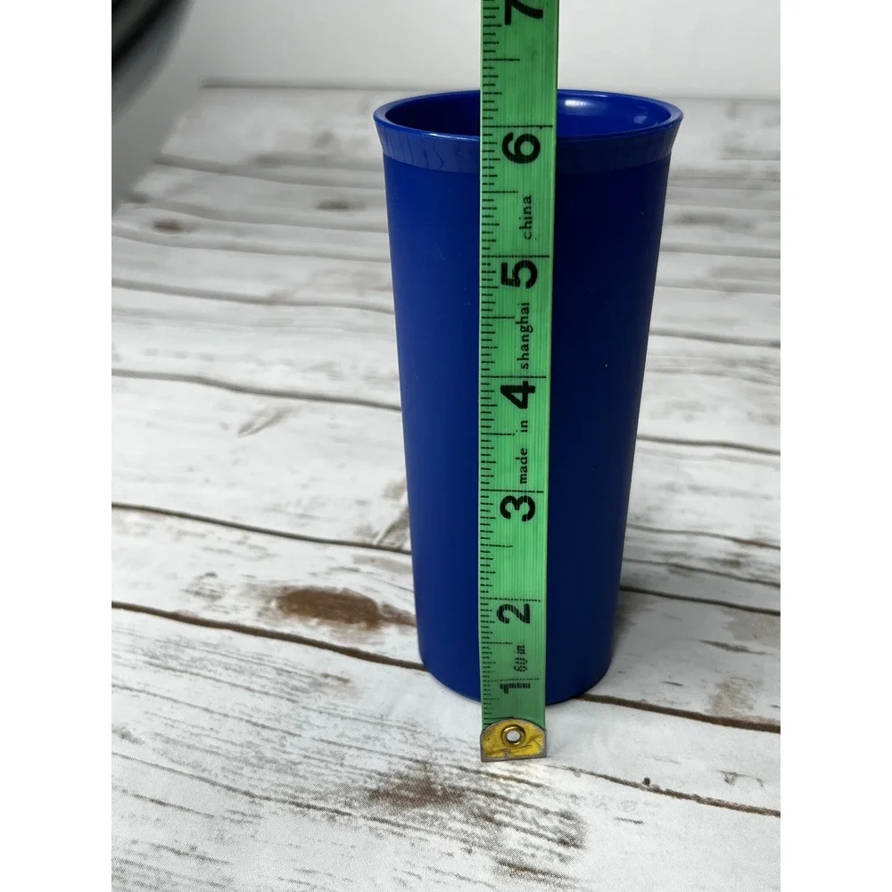 VTG Tupperware Tumblers Multicolor Retro Plastic 16oz Set‎ of 4 115-12 6.5